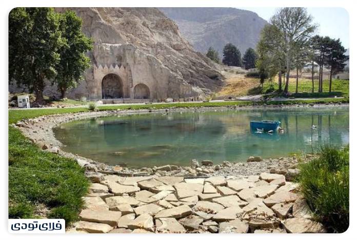 Bostan Arch of Kermanshah A masterpiece of Sasanian stone architecture Taq Bostan spring and lake