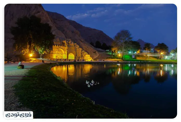 Bostan Arch of Kermanshah A masterpiece of Sasanian stone architecture Taq Bostan Lake