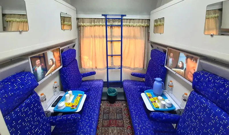 Omid train compartmes; Photo source: raja.ir; Photographer: Unknown