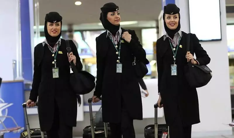 Mahan Airlines flight attendas