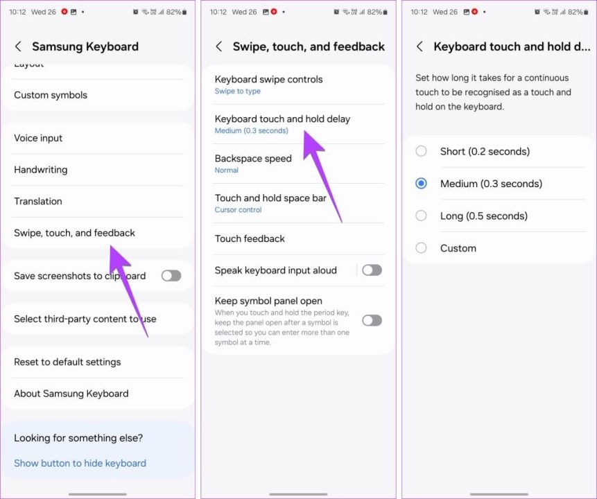Removing symbols and icons from the Samsung keyboard