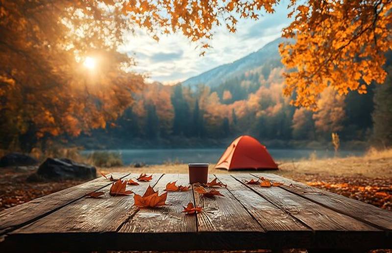 Camping with tes in autumn, photo source: freepik, photographer: unknown