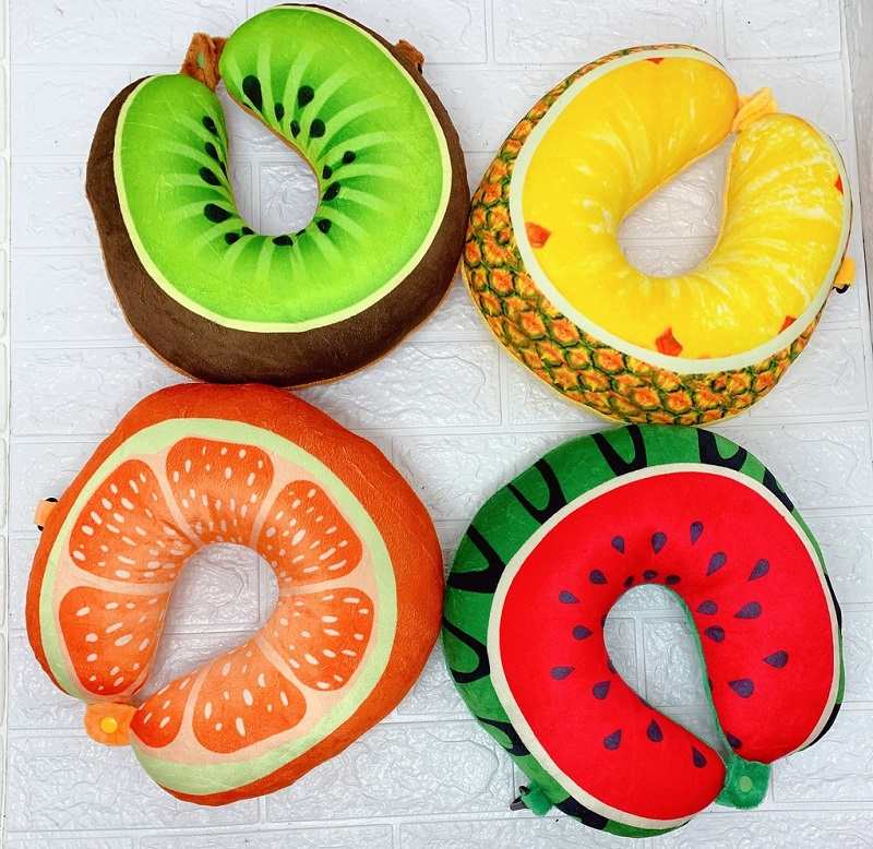 neck pillow with fruit pattern; Photo source of shopee.ph.com website. Unknown photographer