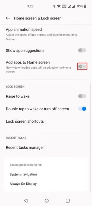 Sorting apps on Android phones