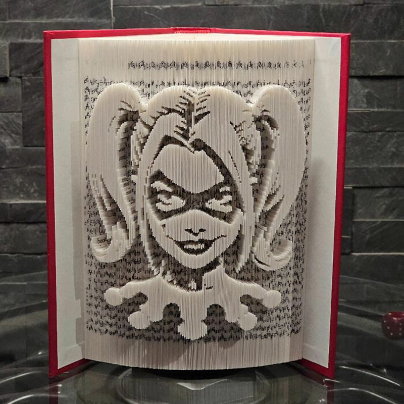 Harley Quinn character book statue
