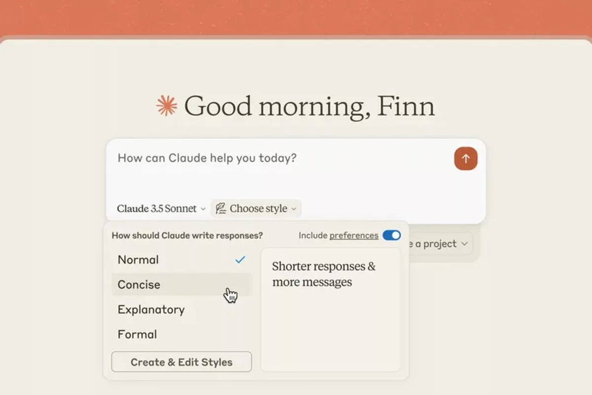 Default writing styles in Cloud