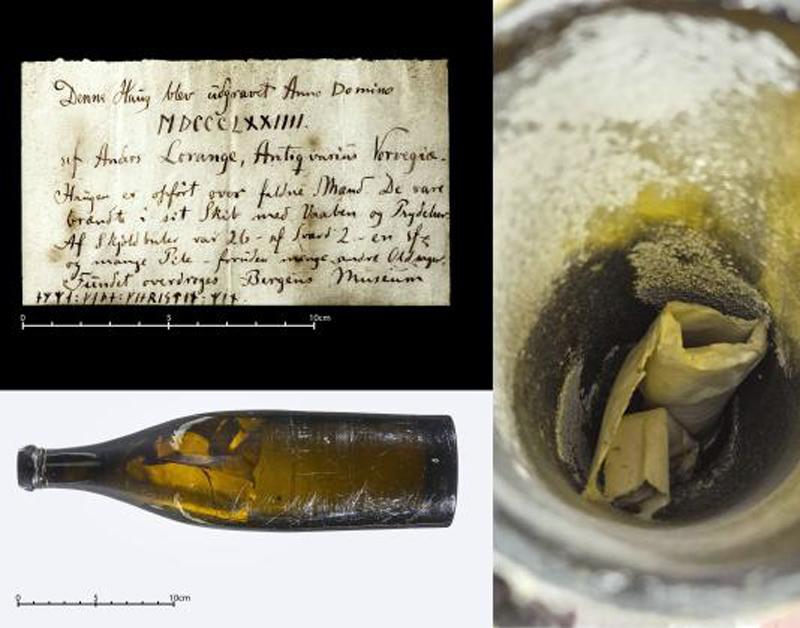 Discovery of a letter from a Norwegian archaeologist
