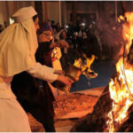 creating a fire for Azargan celebration; Photo source: talab.org; Photographer: Unknown
