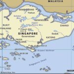 Singapore map in Asia -singapore map