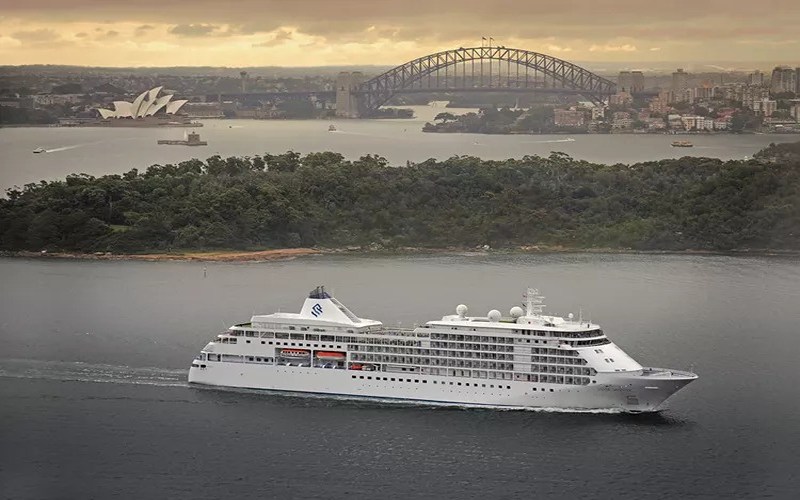 Cruise ship at sea, photo source: COURTESY OF SILVERSEA, photographer: unknown