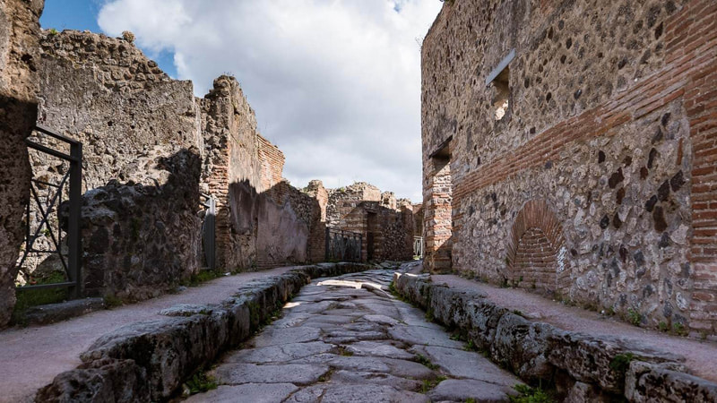 A street in the city of Pompeii