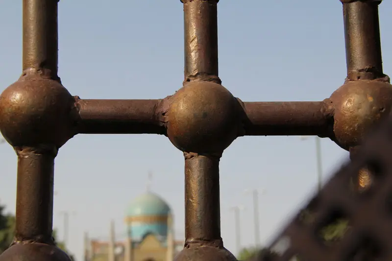 Steel window in Shahzad Hossein Imamzadeh, Qazvin