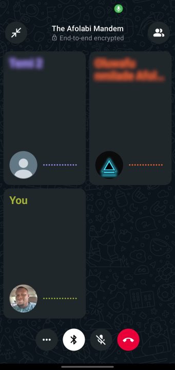 Making a group audio and video call on WhatsApp