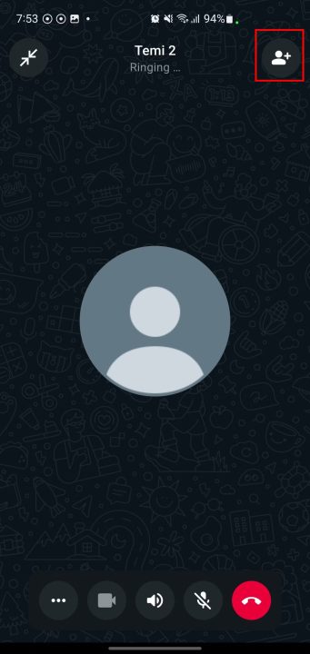 Making a group audio and video call on WhatsApp