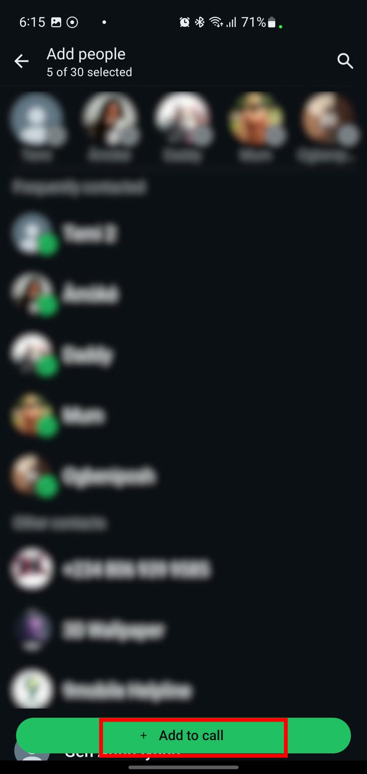 Making a group audio and video call on WhatsApp
