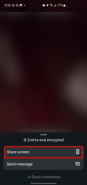 Making a group audio and video call on WhatsApp