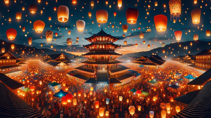 The Japanese laern festival is one of the most famous festivals in Japan