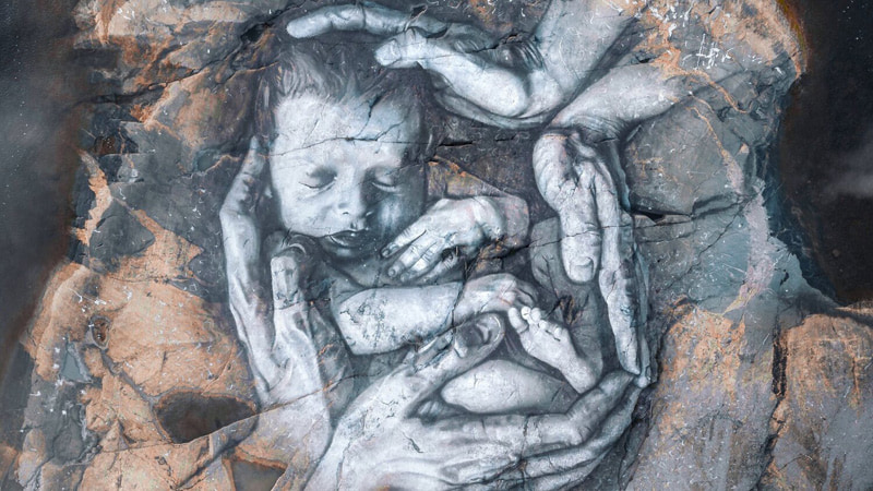 David Popa's naturalistic paiing of Mother Nature's birth