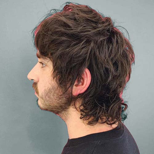 Attractive male mullet hairstyle