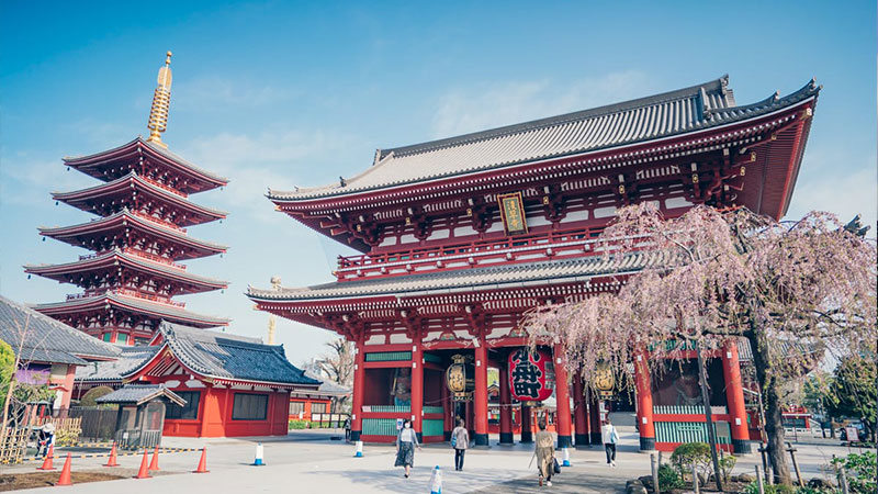 Asakusa and Senso-ji Temple are one of the most famous tourist attractions in Japan