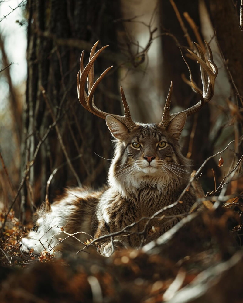 Combination of cat and deer