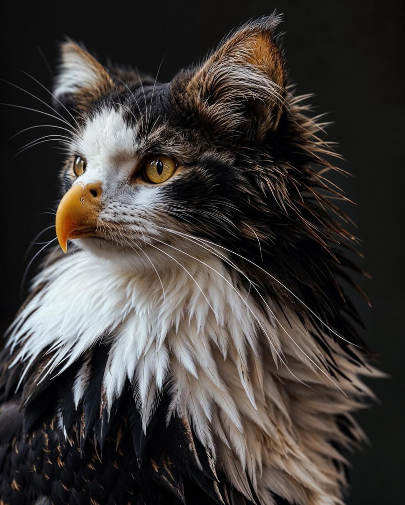 Combination of cat and eagle