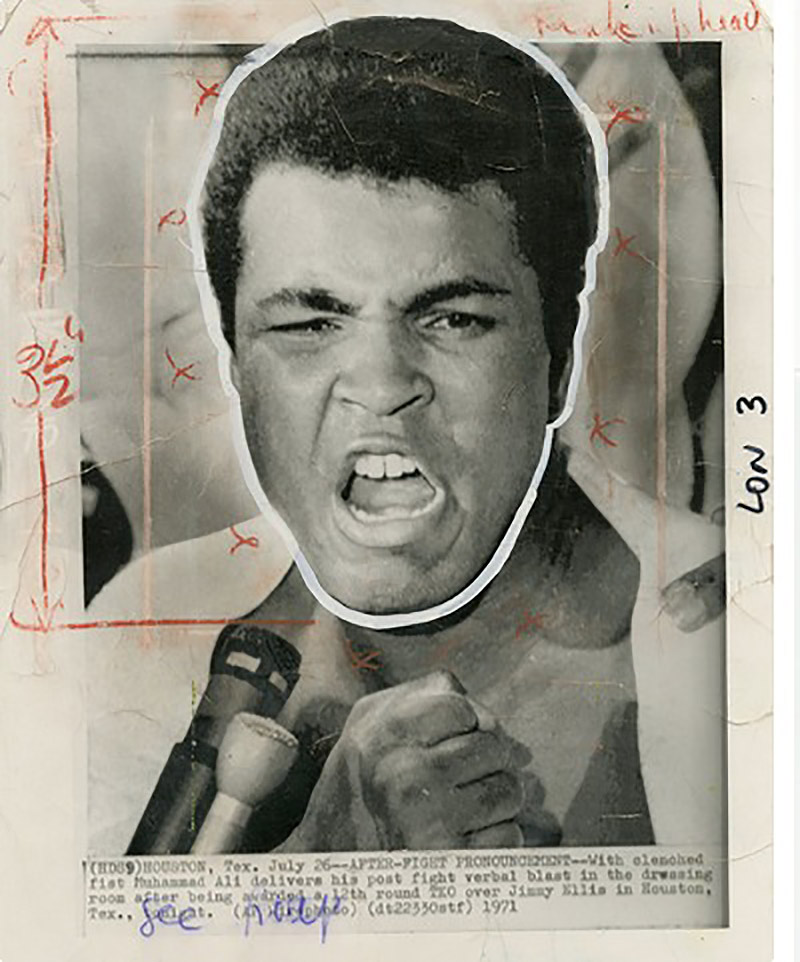 The ierview of Muhammad Ali Kelly, the legendary boxer, after the decisive victory over his oppone, Jimmy Ellis (Jimmy Ellis) in 1971; Photographer: Unknown