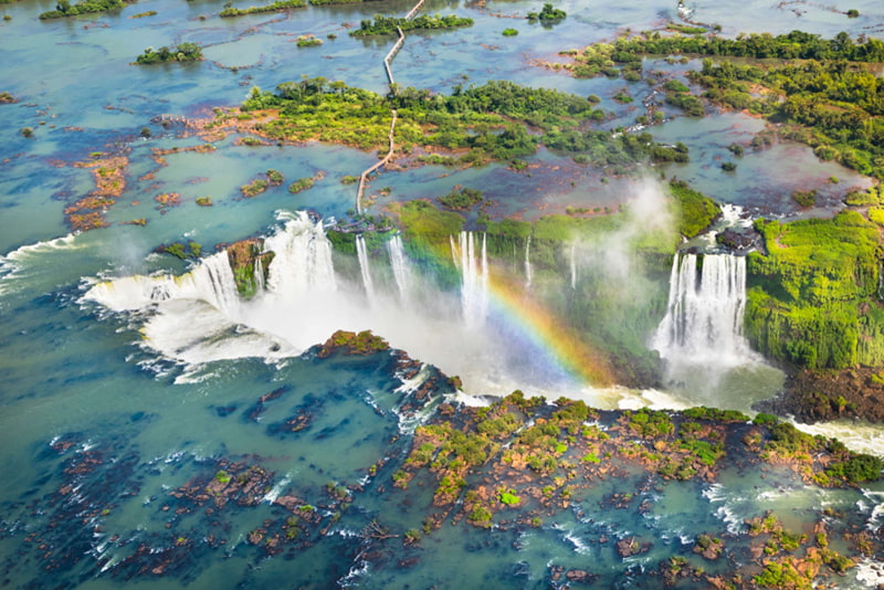 Iguazu Falls on the border of <a href=