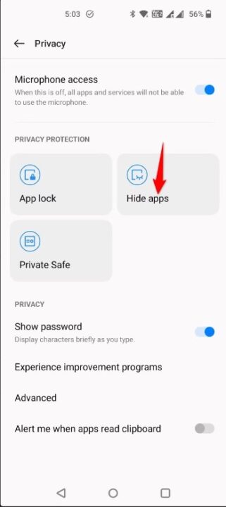 Lock or hide apps on Android