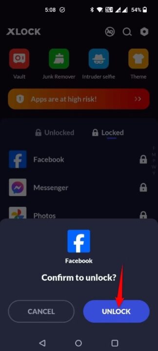 Lock or hide apps on Android