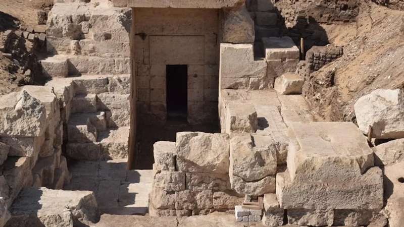 2,100-year-old temple in the rock of Egypt