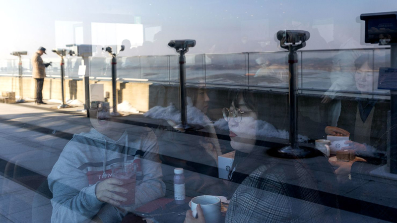 Starbucks branch on the border of South and North Korea