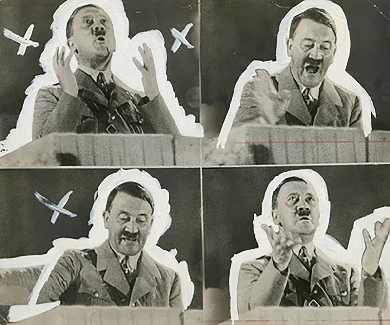 Pictures of Adolf Hitler, the leader of the Nazi Party, with the general title