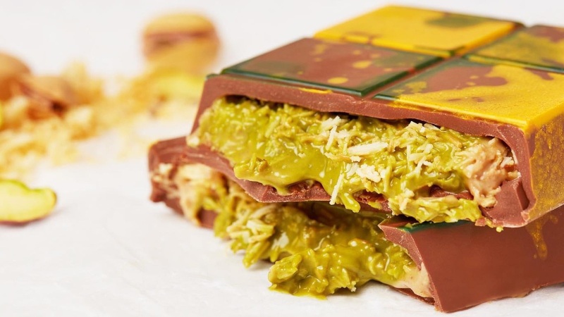 The contents and core of Dubai chocolate. Source: mashed.com website; Photographer: Unknown