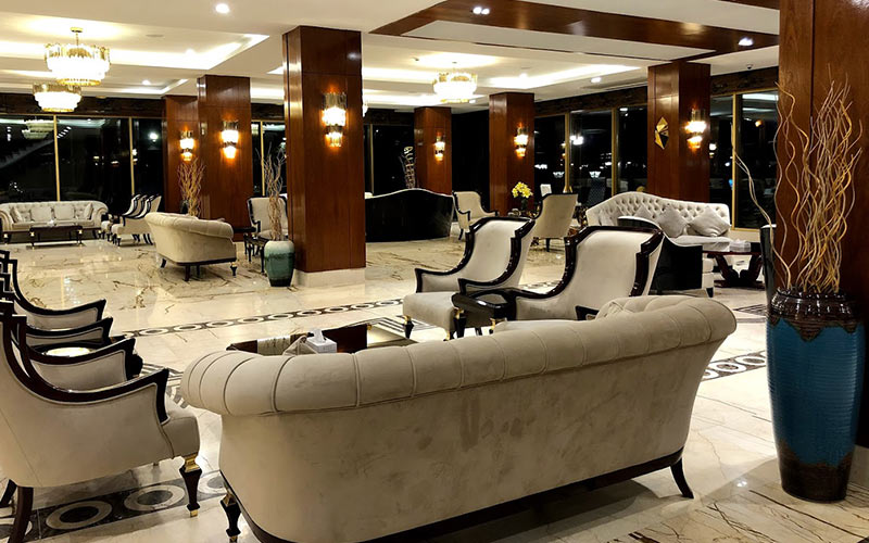 Lobby of Kurosh Kish Hotel, photo source: Google Map, photographer: Abuzar Hatami, Yazd