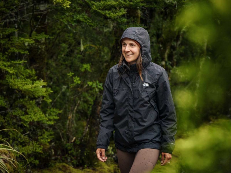 North Face women's waterproof jacket. Source: trackslesstravelled.com website; Photographer: Unknown