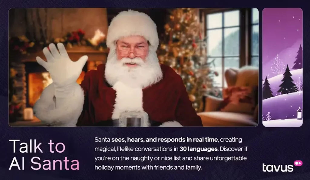 A picture of artificial intelligence Santa Claus