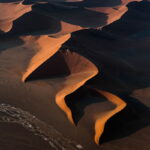 Wind patterns on the sands of the Namib desert
