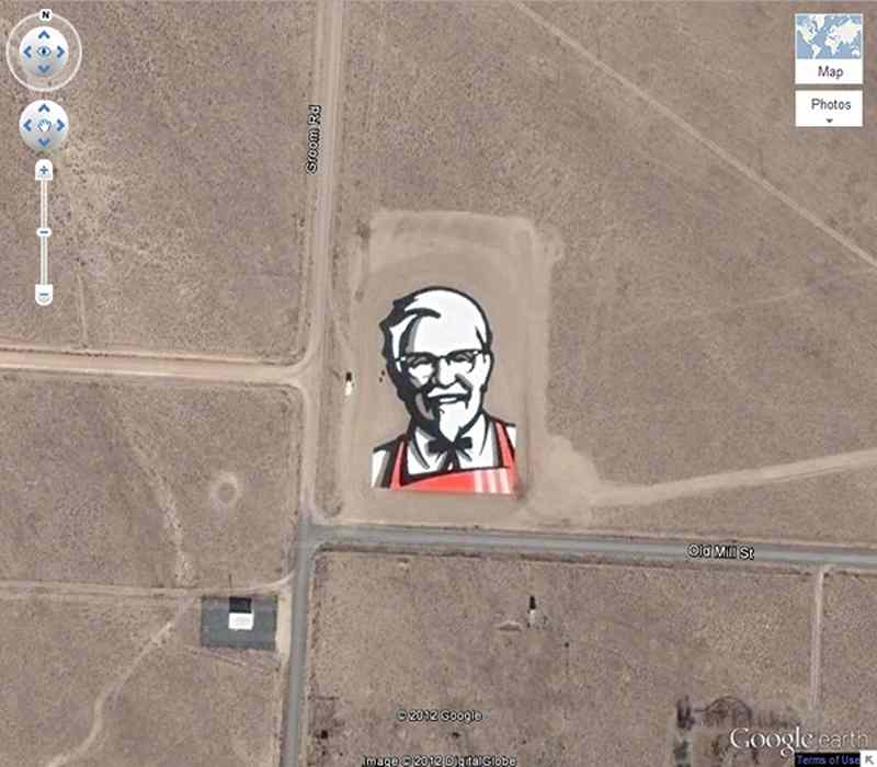 KFC ads in Nevada, photo source: Google Earth, photographer: unknown