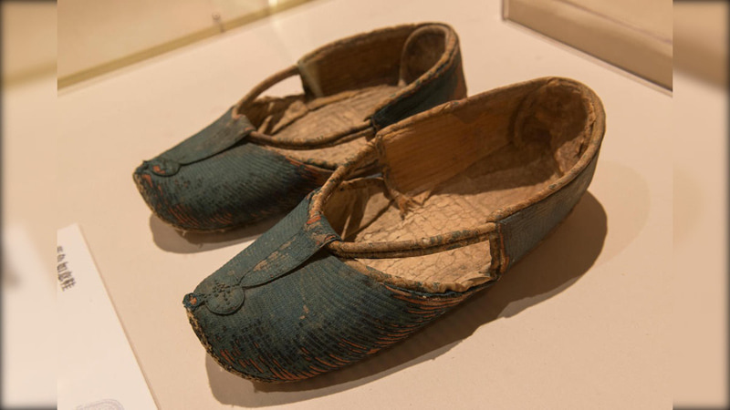 1400-year-old goat leather shoe found inside a cave in China; Photo source: Live Science; Name of the photographer: unknown