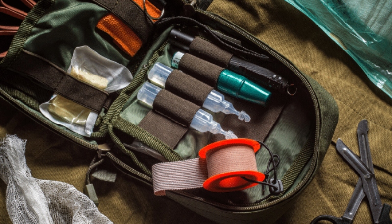Assorted first aid kit; Photo source: thehuingcompany.com. Photographer: Unknown