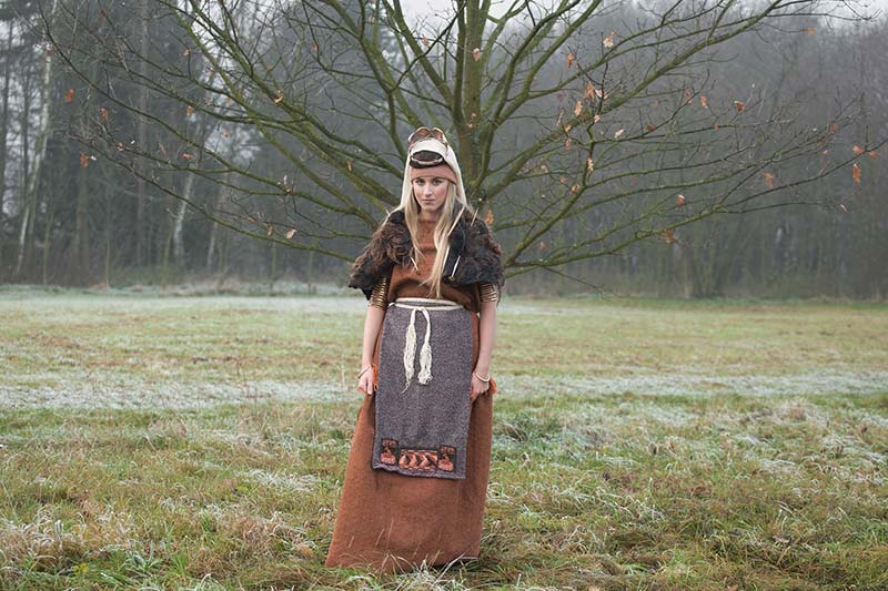 A woman in a prehistoric dress in a museum in Slovakia; Photo source: EXARC; Name of the photographer: unknown