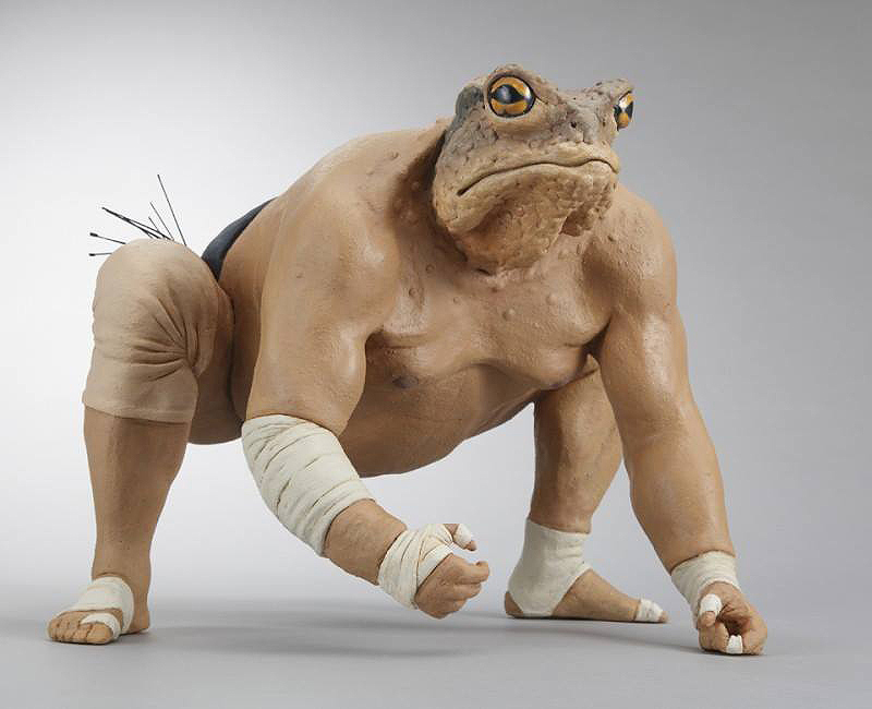 Muscular Frog Statue