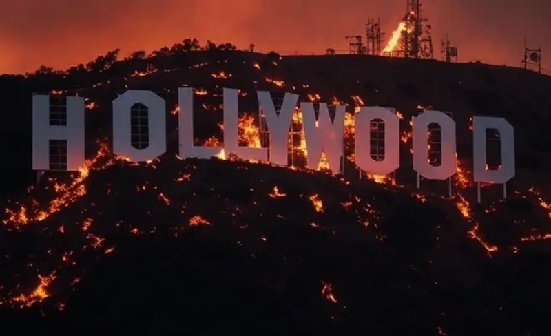 Fake photo of the fire in Hollywood