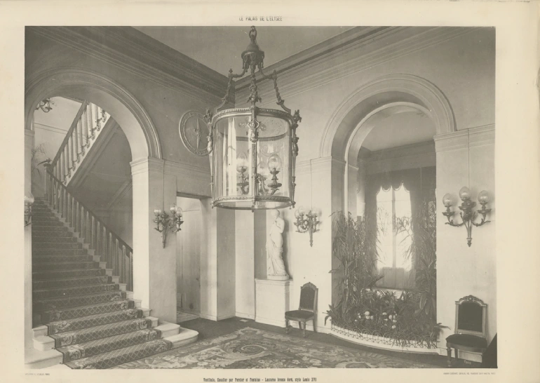 Map and architecture of the Elysee Palace