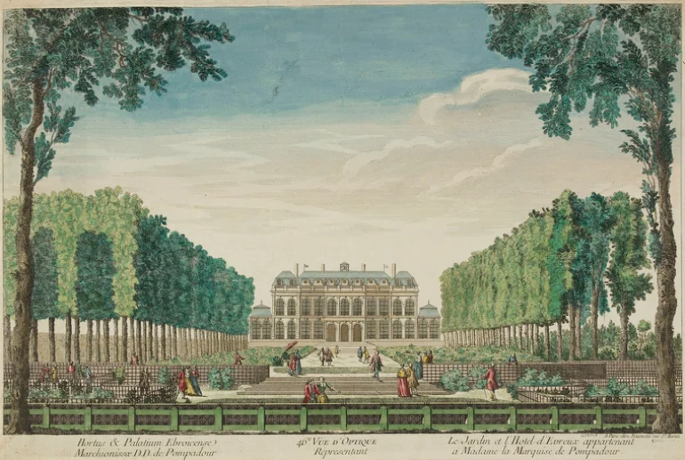 Map and architecture of the Elysee Palace