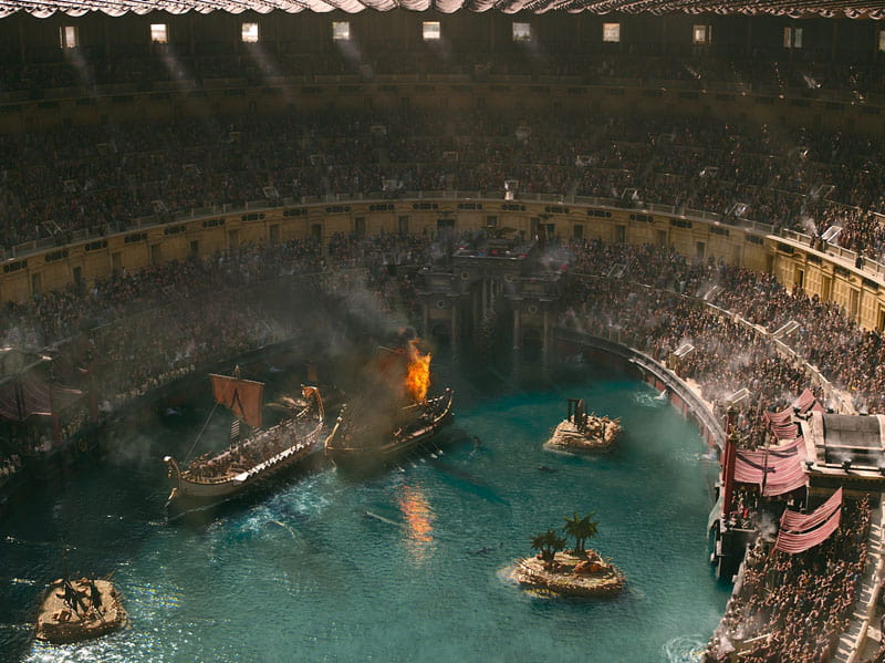 Reconstruction of the naval battle in Gladiator 2; Photo source: <a href=