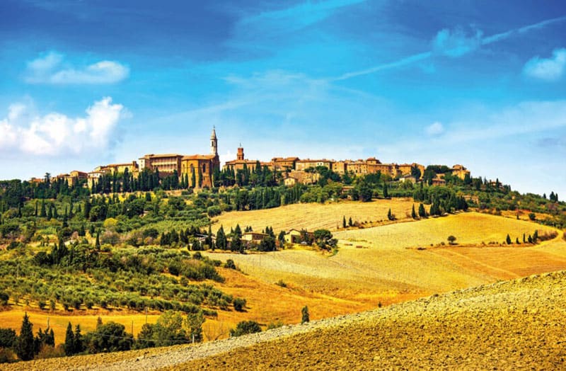   the historic city of Pienza in Tuscany; Photo source: wanderlustmagazine; Name of the photographer: unknown