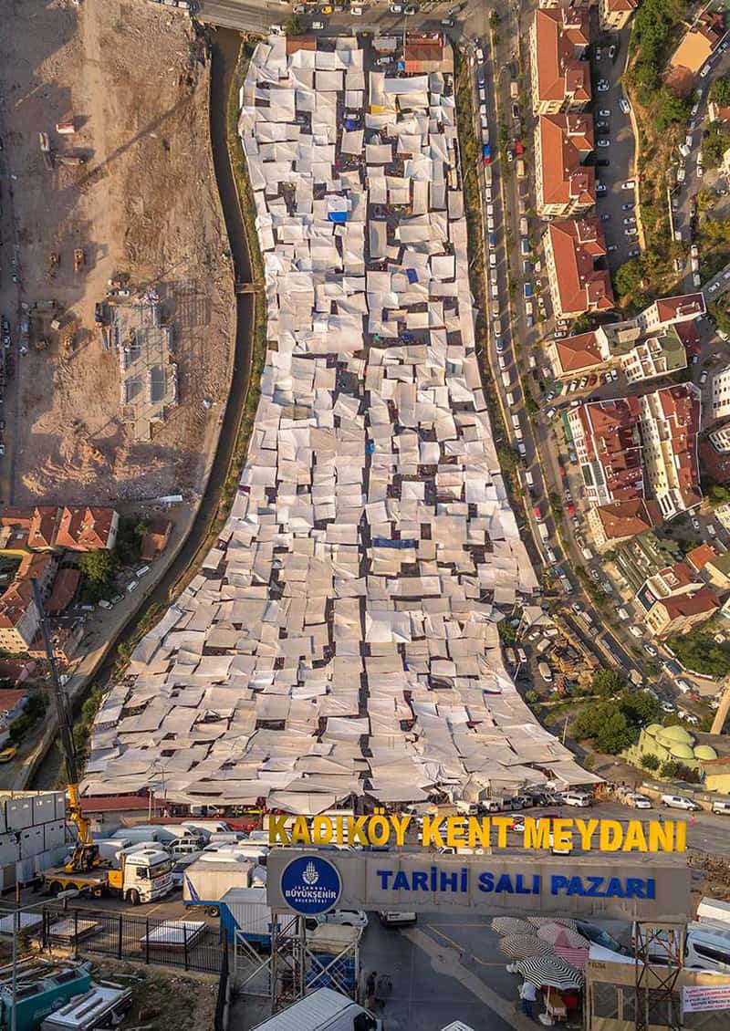 Panoramic photo of a shopping mall