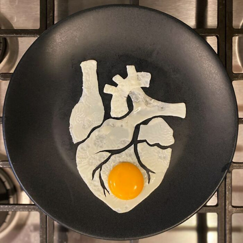 Half in the shape of the heart muscle
